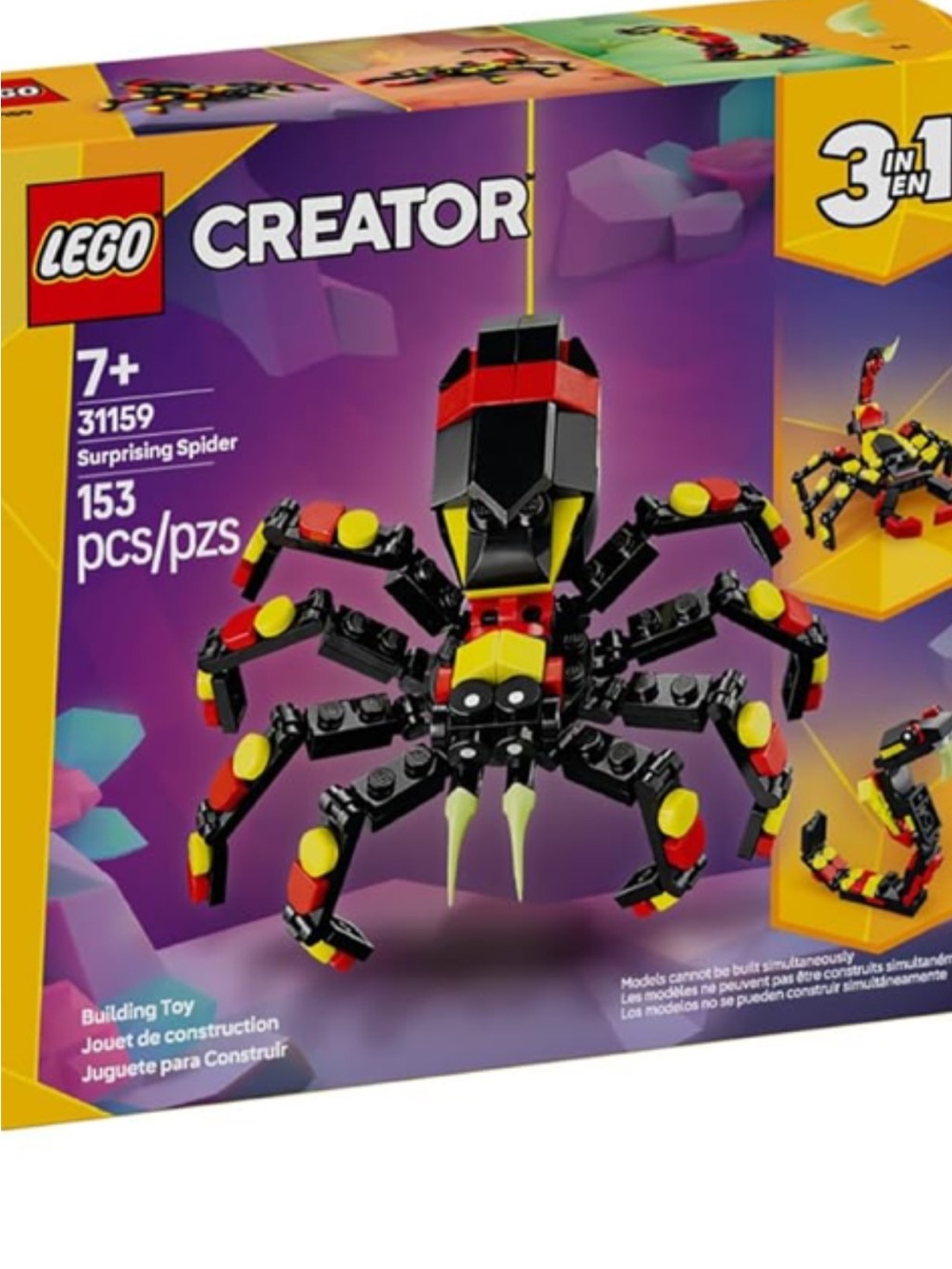 LEGO Creator 3 in 1 Wild Animals Surprising Spider Toy - Building Toy